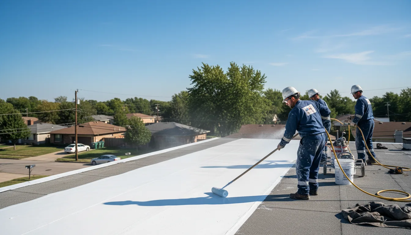 Commercial roof coating in Evanston, IN near me